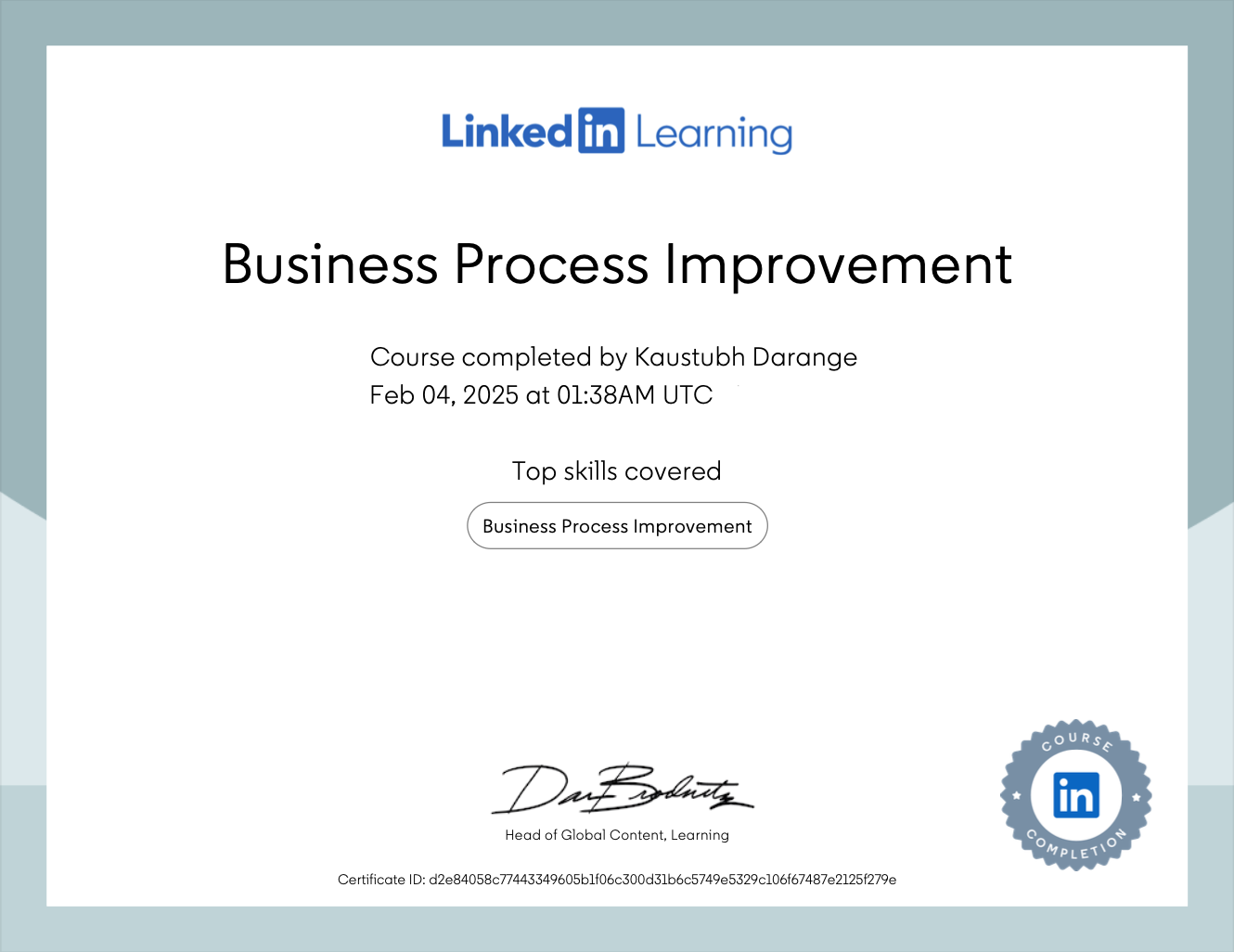 Certification 1